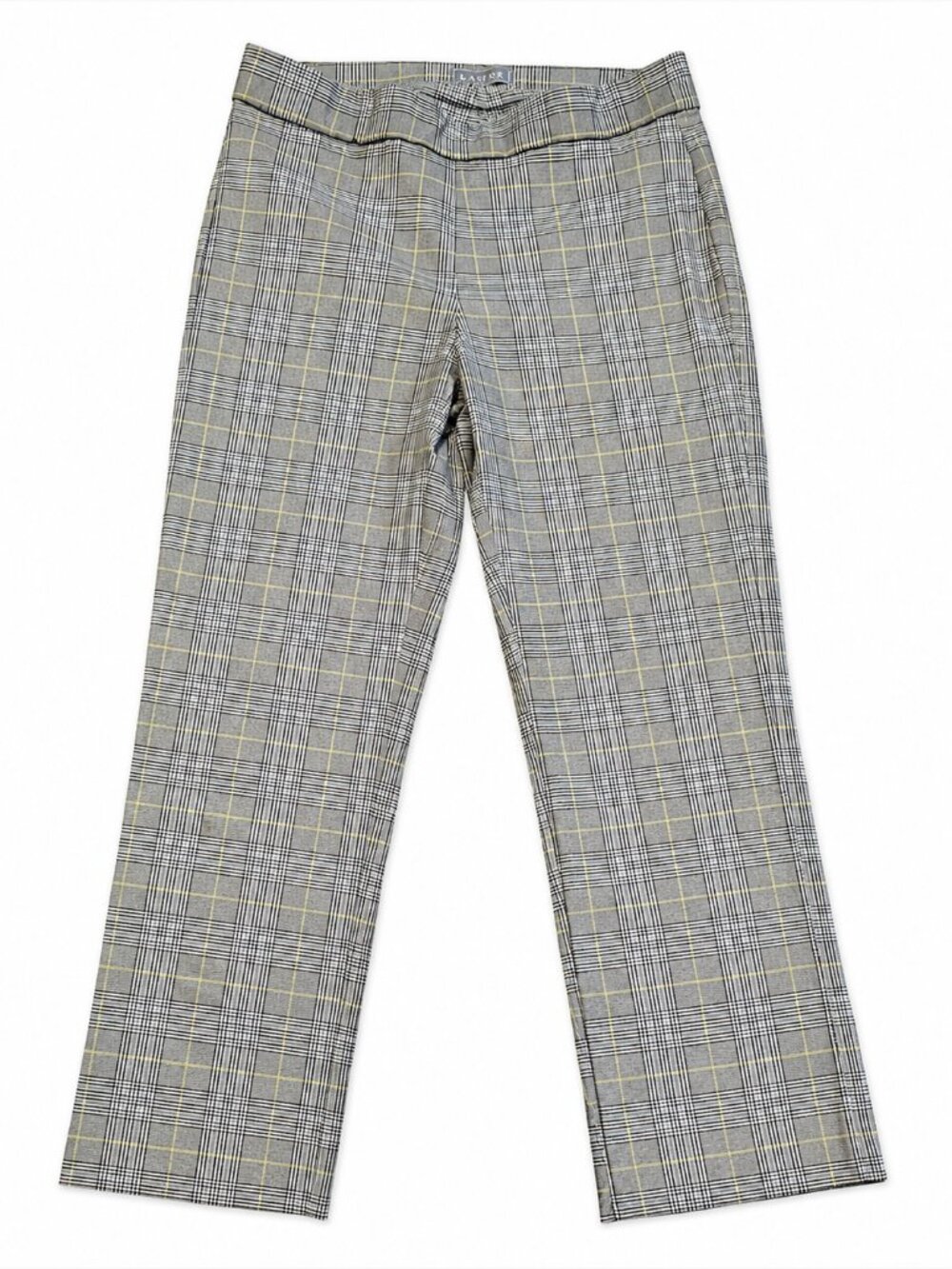 Laura Gray Plaid Pull-On Pants | Elastic Waist | Women's Small